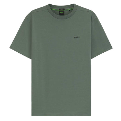 Green - Front - Boss Mens Logo Regular T-Shirt