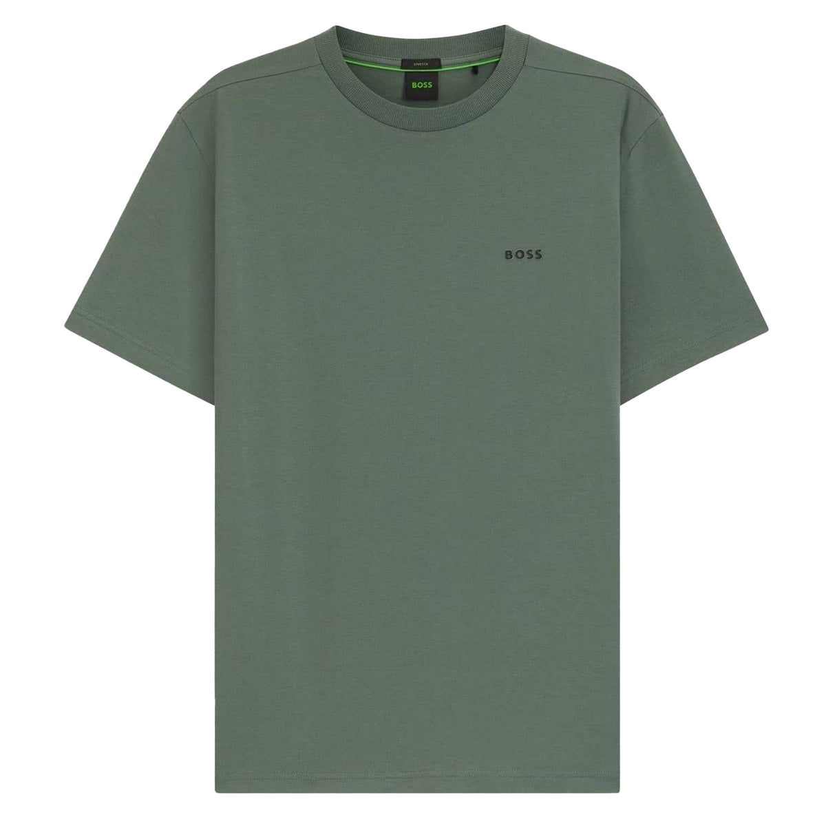 Green - Front - Boss Mens Logo Regular T-Shirt