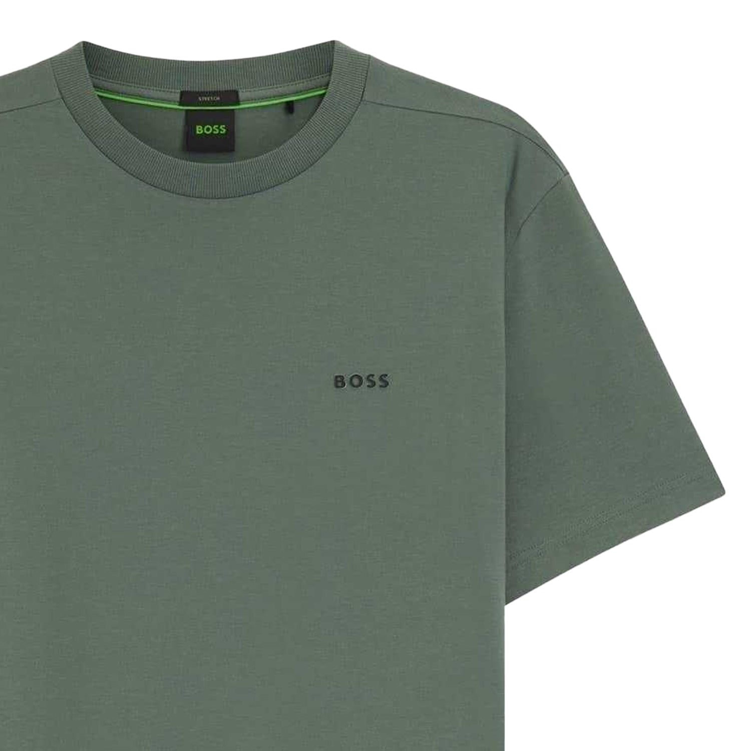 Green - Back - Boss Mens Logo Regular T-Shirt