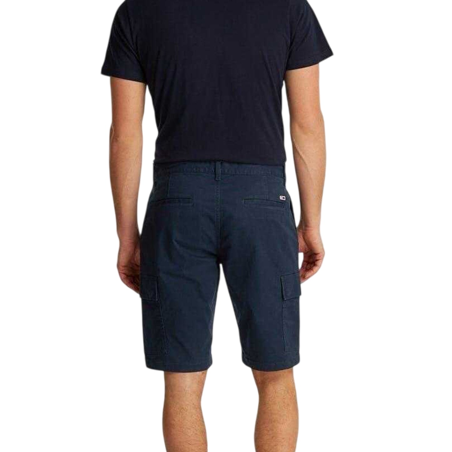 Dark Navy - Back - Tommy Jeans Mens Regular Cargo Shorts