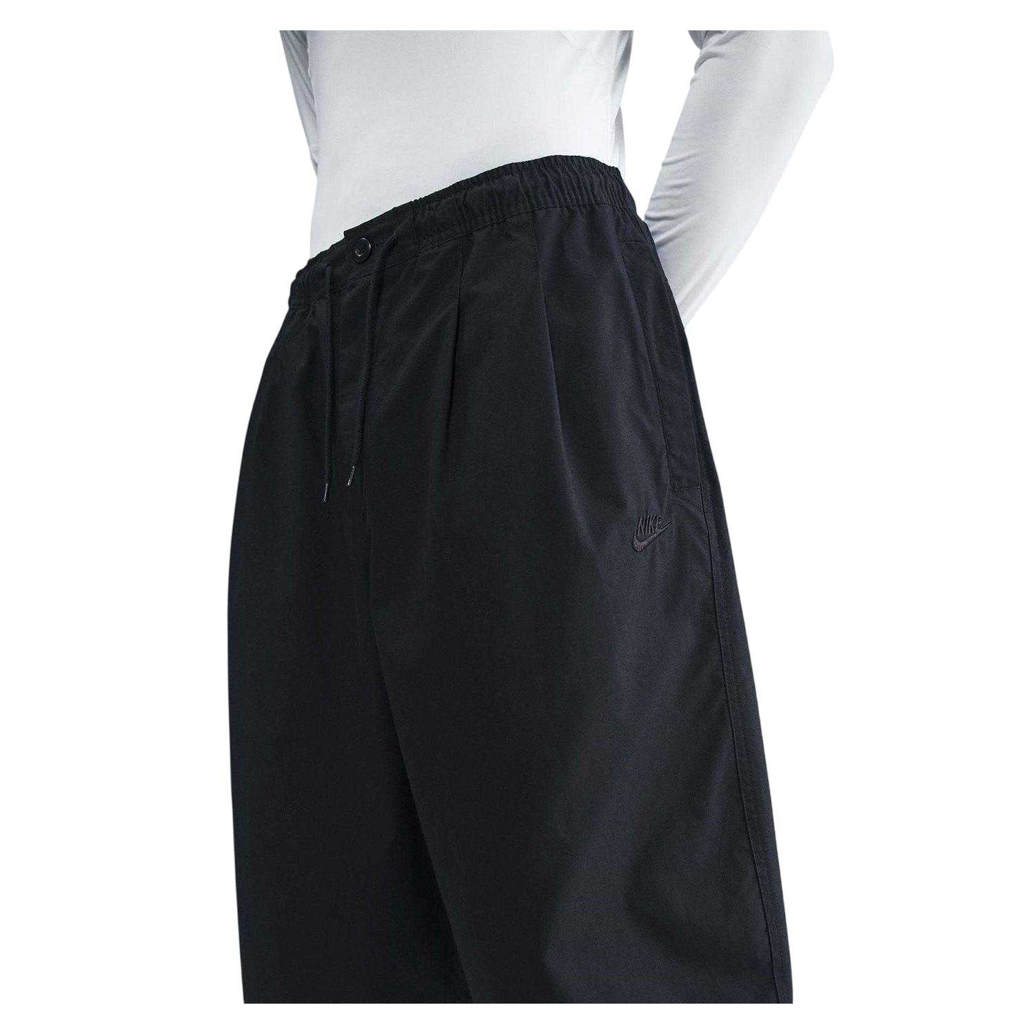 Black - Side - Nike Mens Club Oversized Cargo Shorts