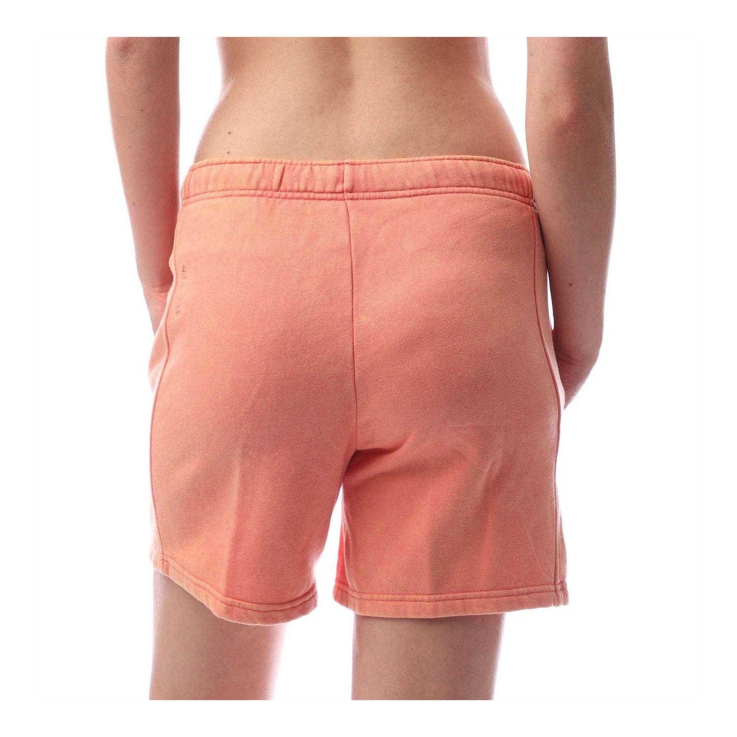 Peach - Back - Adidas Womens-Ladies Cotton Blend Washed Casual Shorts