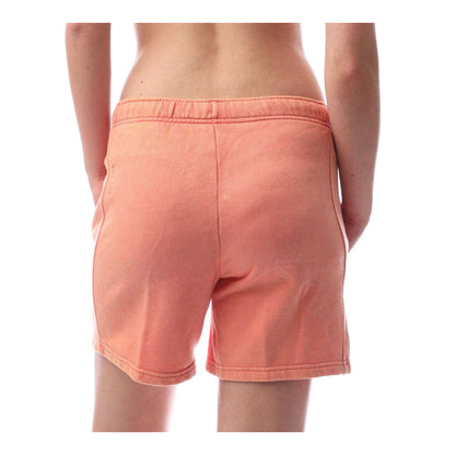 Peach - Back - Adidas Womens-Ladies Cotton Blend Washed Casual Shorts