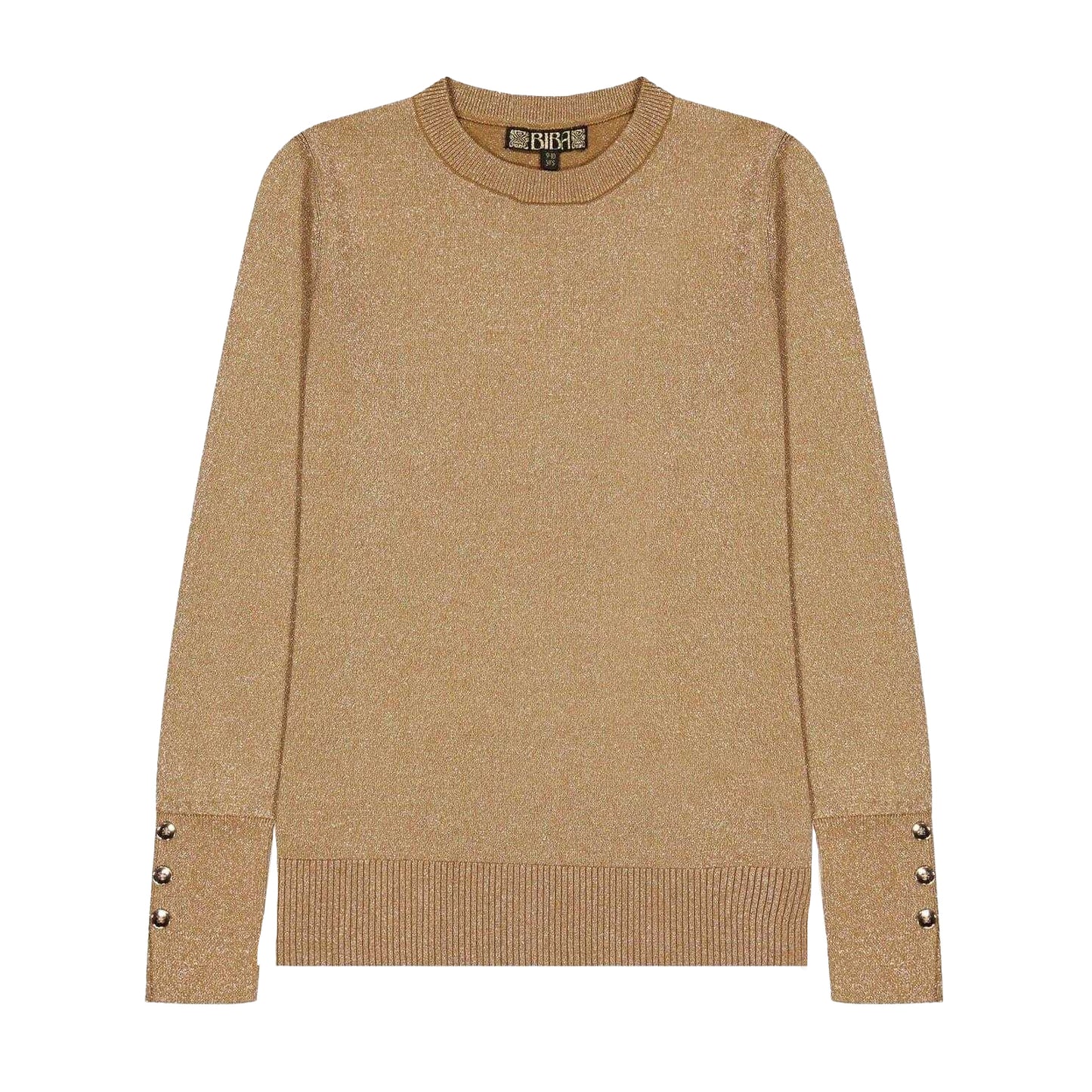 Gold - Front - Biba Girls Shimmer Jumper