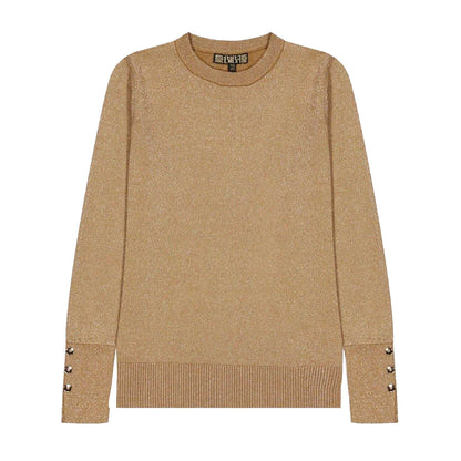 Gold - Front - Biba Girls Shimmer Jumper