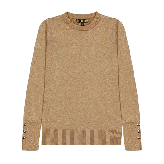 Gold - Front - Biba Girls Shimmer Jumper