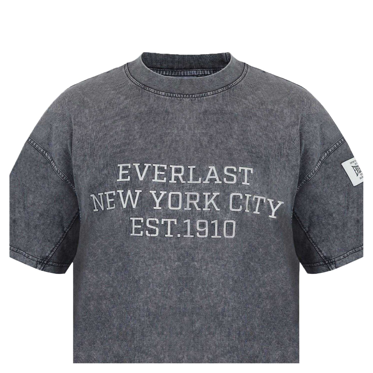 Washed Grey - Side - Everlast Womens-Ladies Boyfriend T-Shirt
