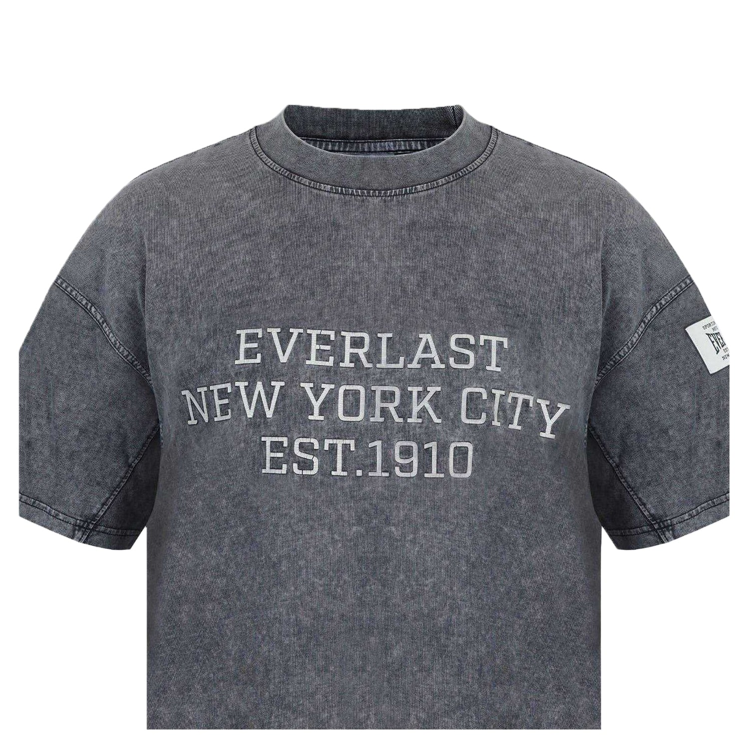 Washed Grey - Side - Everlast Womens-Ladies Boyfriend T-Shirt
