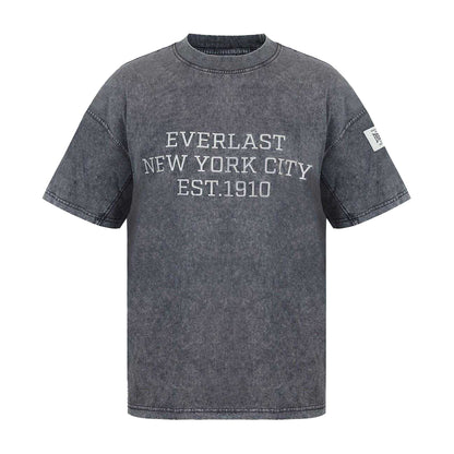 Washed Grey - Front - Everlast Womens-Ladies Boyfriend T-Shirt