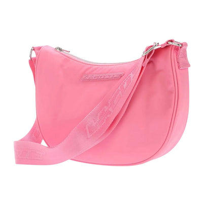 Pink - Close up - Lacoste Half Moon Nylon Active Crossbody Bag