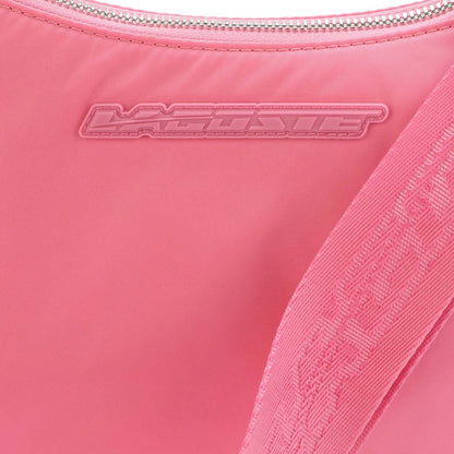 Pink - Pack Shot - Lacoste Half Moon Nylon Active Crossbody Bag