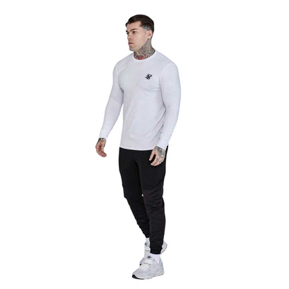 White - Side - SikSilk Mens Essentials Casual T-Shirt