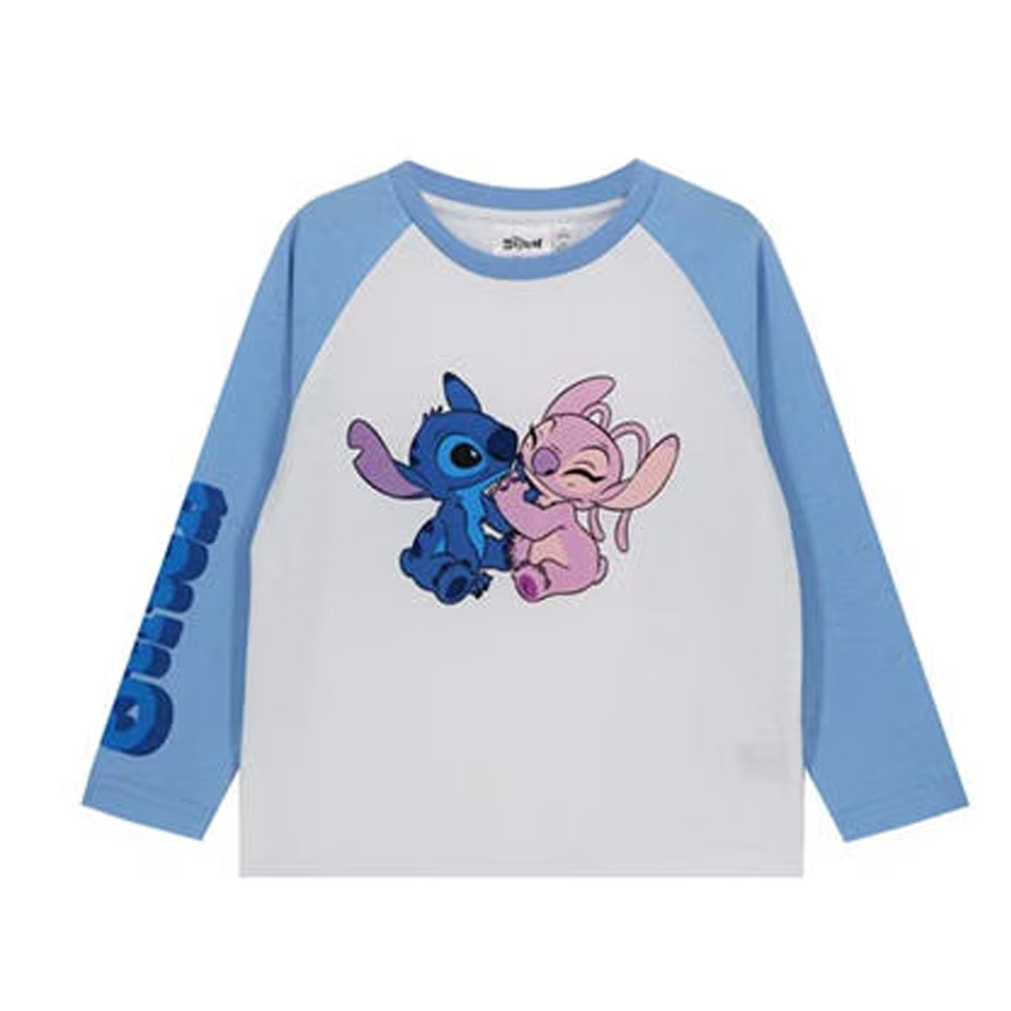 Vibrant - Front - Disney Baby Stitch & Angel Polyester Blend T-Shirt