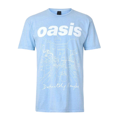 Blue - Front - Oasis Unisex Adult Definitely Maybe Regular T-Shirt