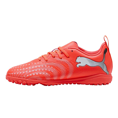 Red-Silver - Back - Puma Childrens-Kids Future 9 Play Astro Turf Trainers