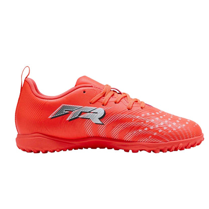 Red-Silver - Side - Puma Childrens-Kids Future 9 Play Astro Turf Trainers