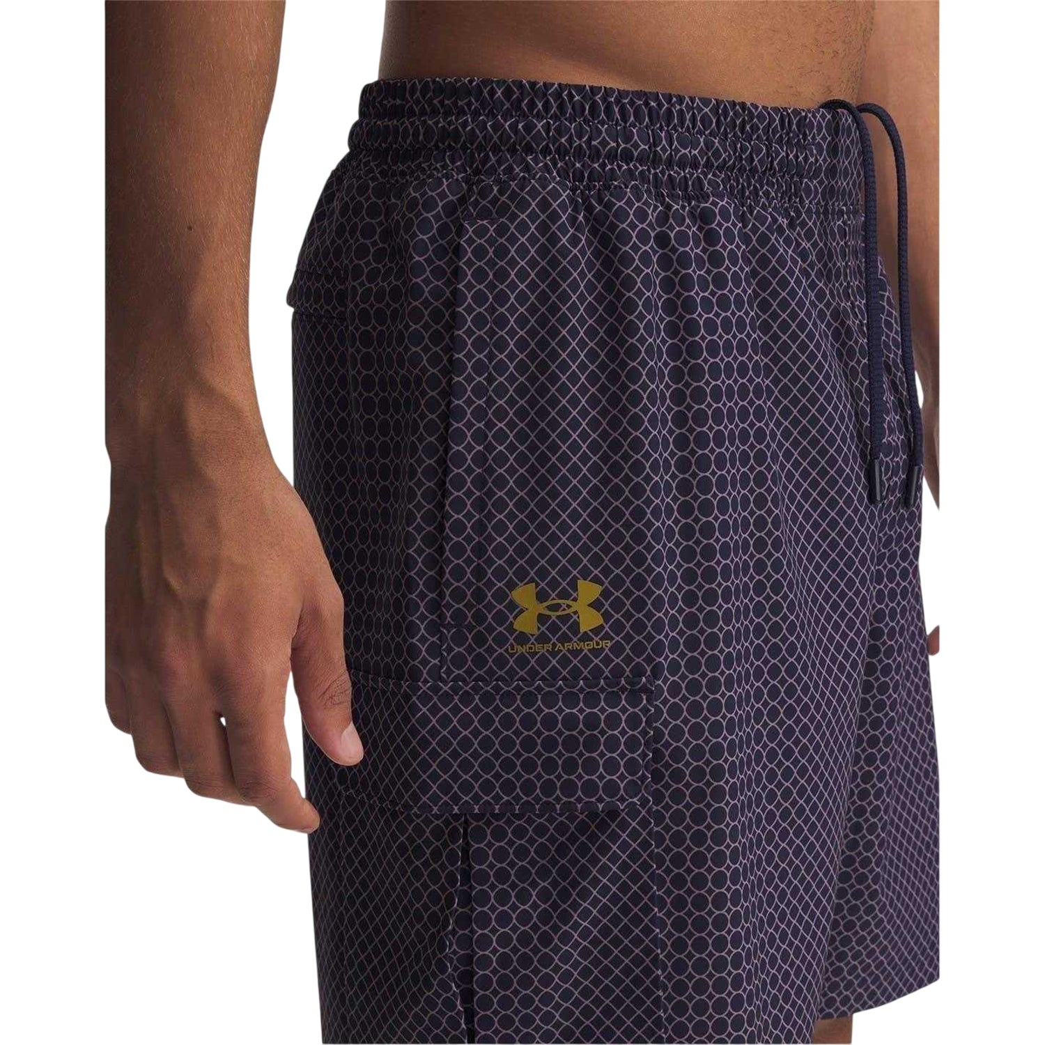Blue - Side - Under Armour Mens Holiday Vibe Cargo Shorts