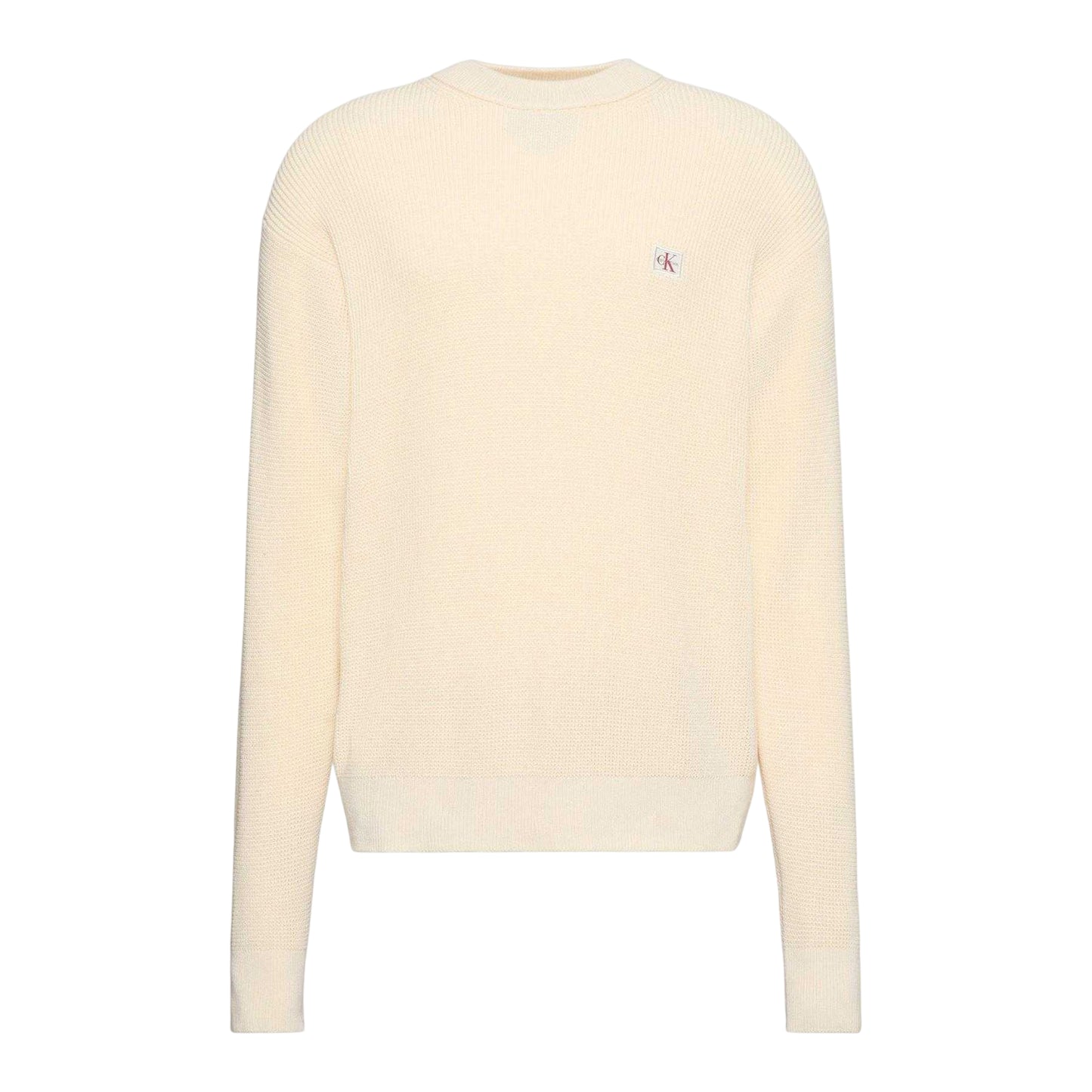 Calico - Front - Calvin Klein Mens Waffle Crew Neck Jumper
