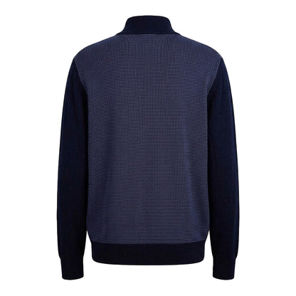 Dark Blue - Back - Boss Mens H Dambino Knitted Casual Jumper