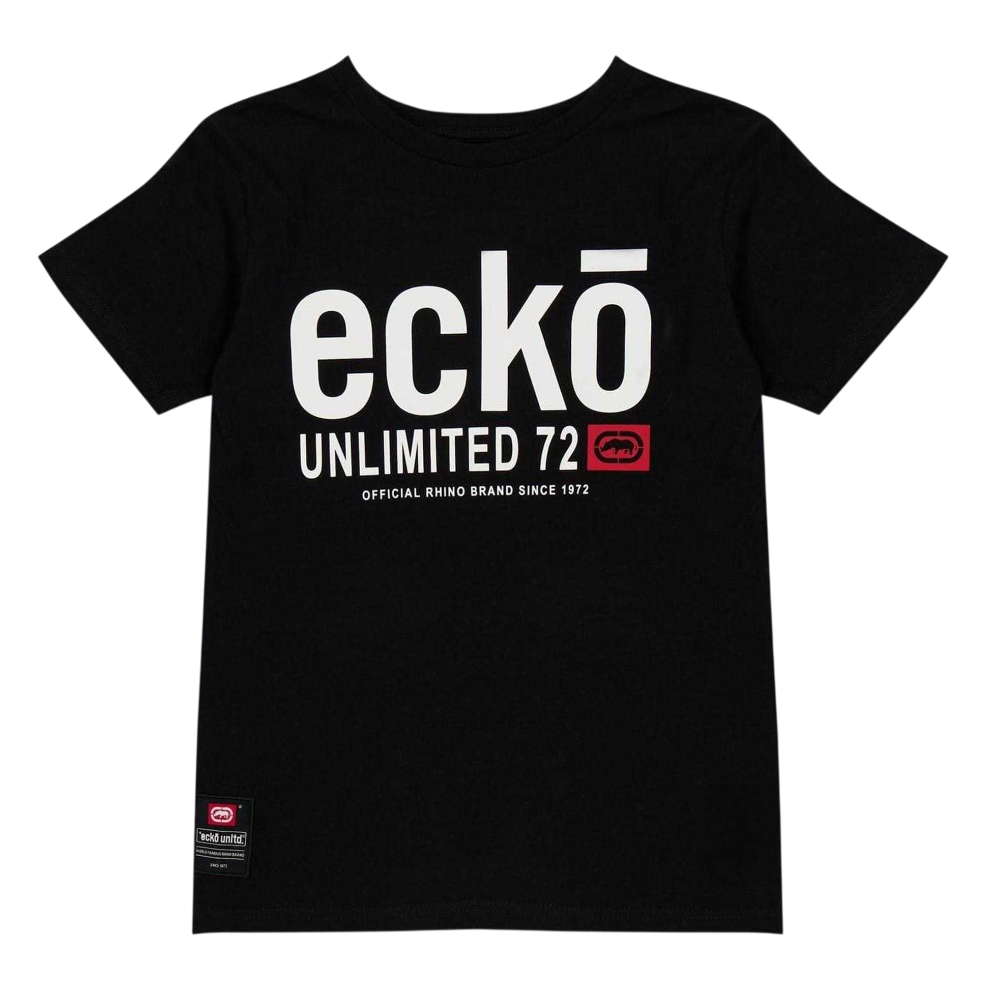 Black - Front - Ecko Boys Unlimited T-Shirt