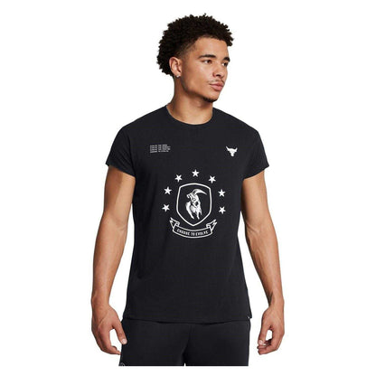 Black - Side - Under Armour Mens Project Rock T-Shirt
