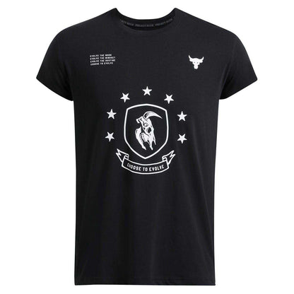 Black - Front - Under Armour Mens Project Rock T-Shirt