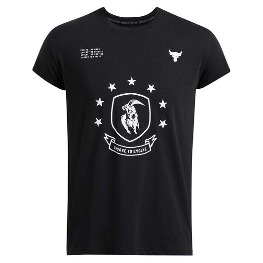 Black - Front - Under Armour Mens Project Rock T-Shirt