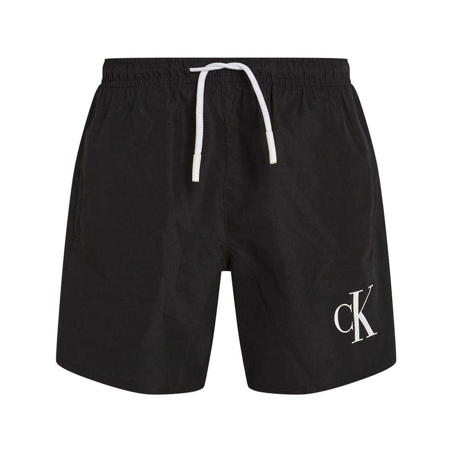 Black - Front - Calvin Klein Boys Swim Shorts