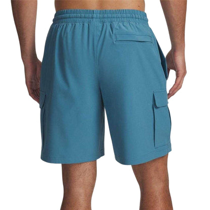 Blue-Black - Back - Under Armour Mens Vibe Woven Cargo Shorts