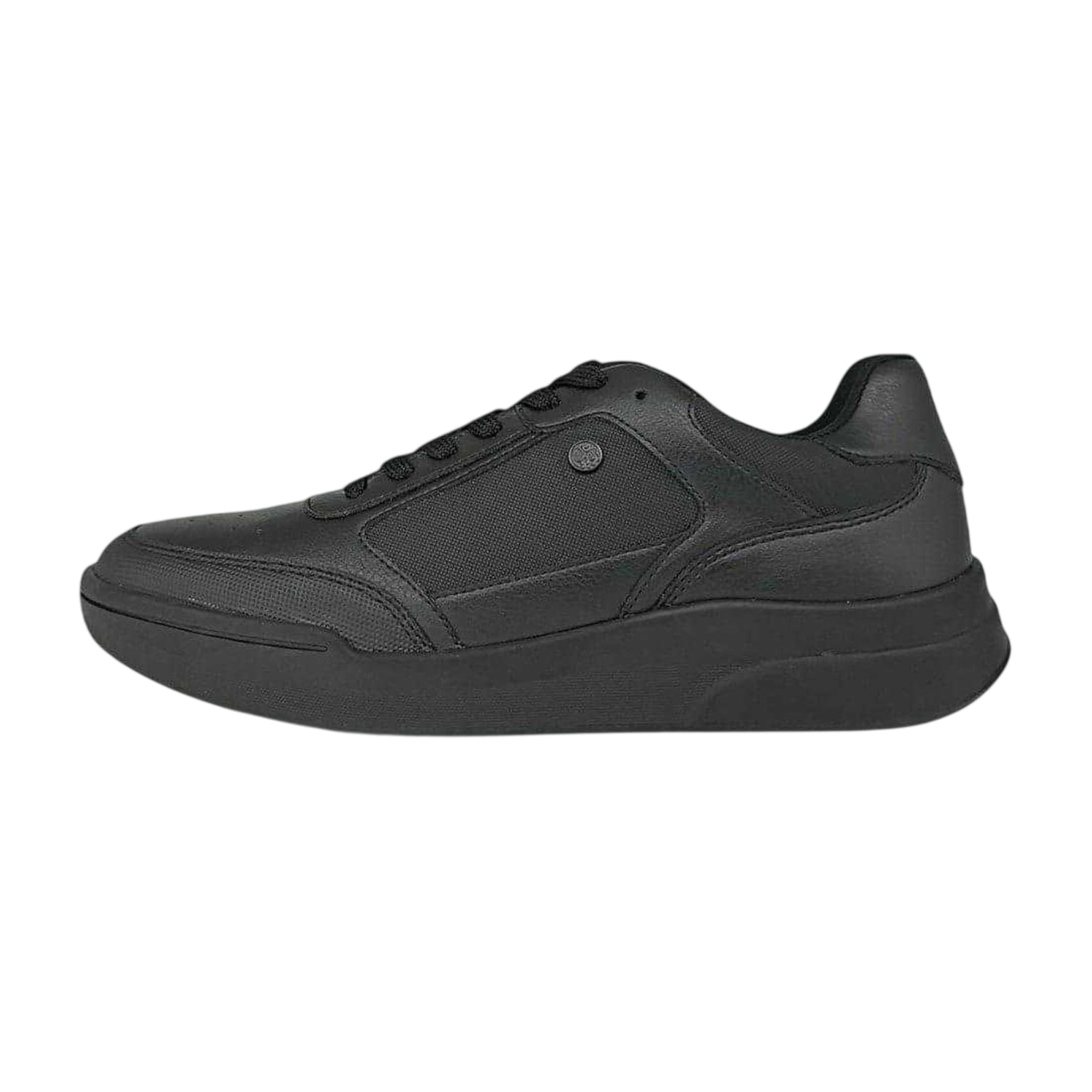 Black - Side - Pretty Green Teen Welwyn Lace Up School Shoes