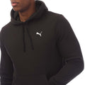 Black - Back - Puma Mens Essentials Small Logo Hoodie