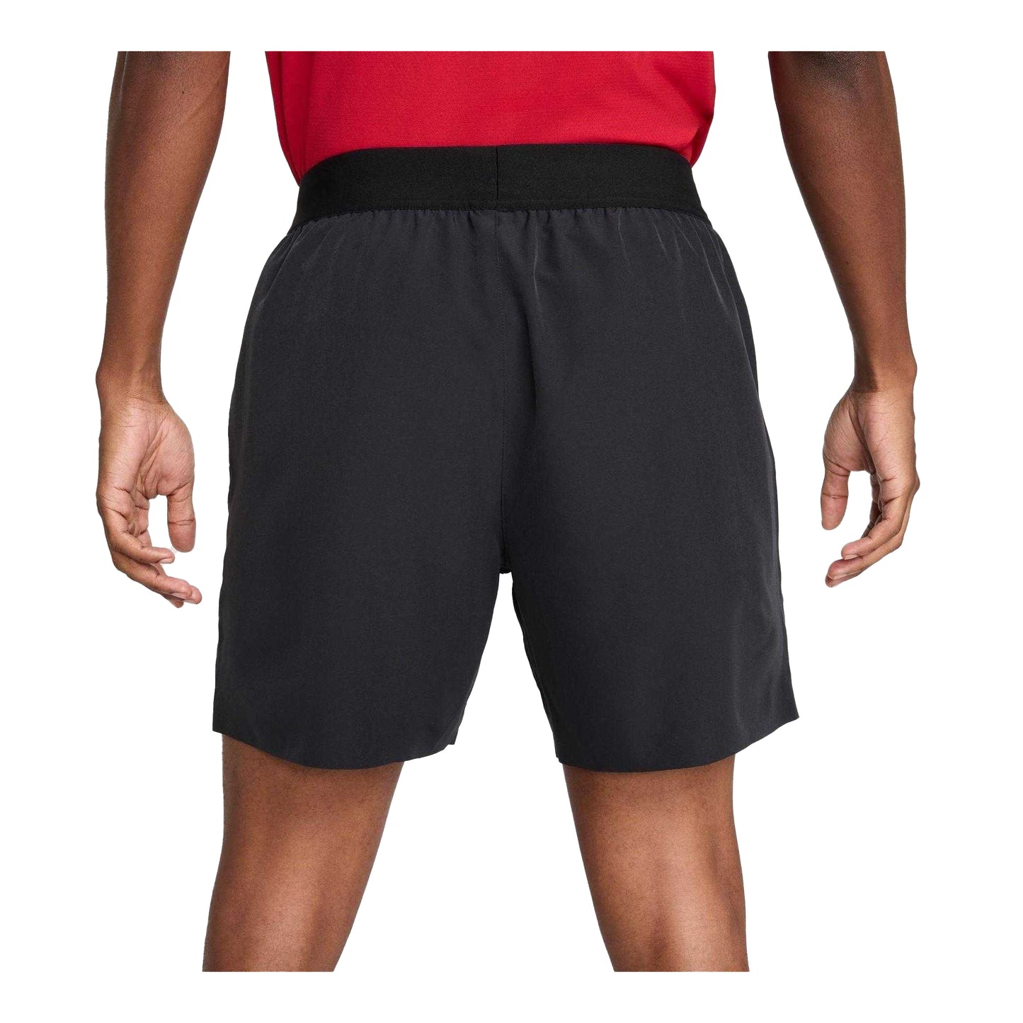 Black-White - Back - Nike Mens Advantage Lightweight Regular Shorts