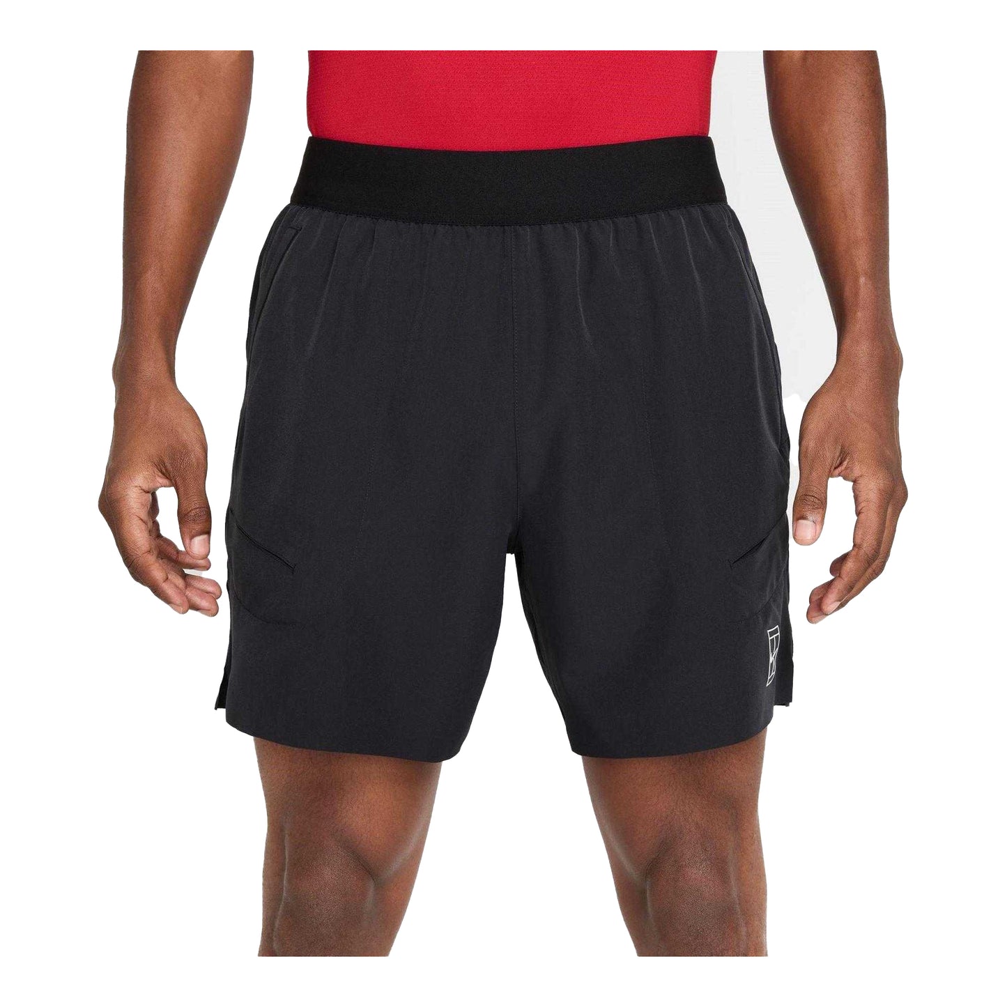Black-White - Front - Nike Mens Advantage Lightweight Regular Shorts