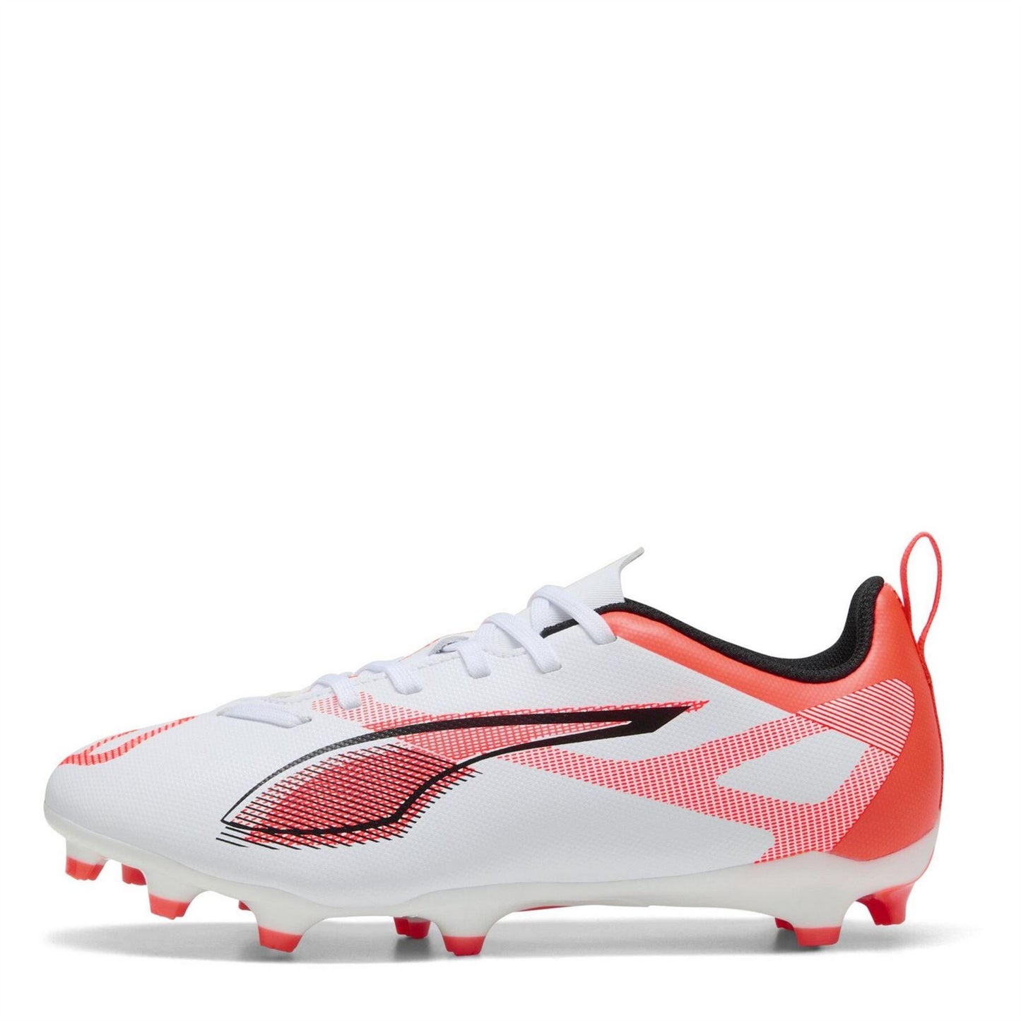 White-Red - Back - Puma Childrens-Kids Ultra 5 Play Firm Ground Football Boots
