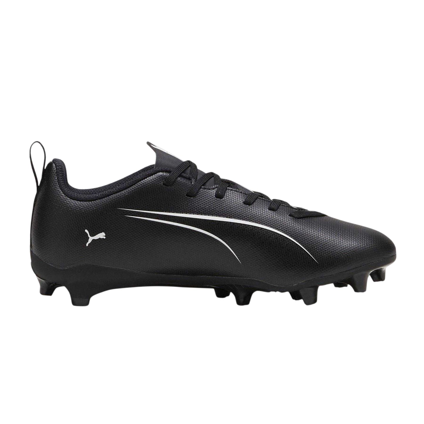 Black-White - Side - Puma Childrens-Kids Ultra 5 Play Firm Ground Football Boots
