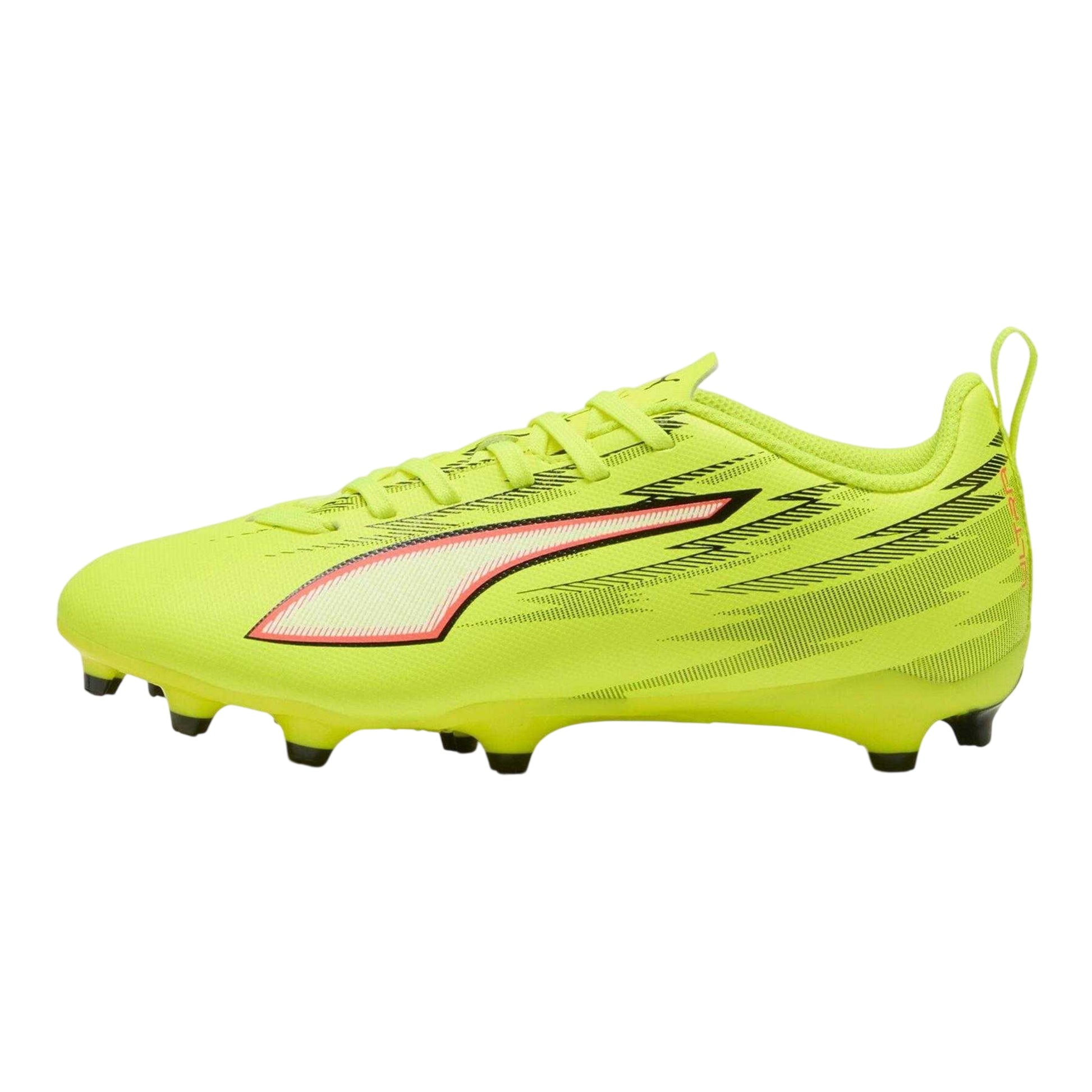 Yellow-Black - Back - Puma Childrens-Kids Ultra 5 Play Firm Ground Football Boots