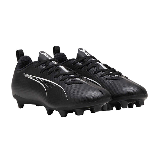 Black-White - Front - Puma Childrens-Kids Ultra 5 Play Firm Ground Football Boots