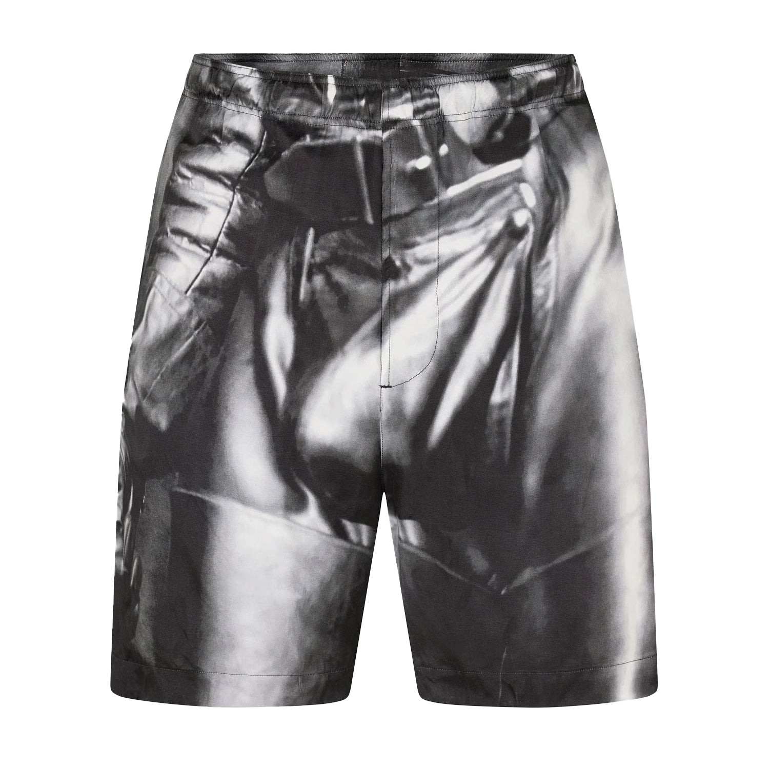Black - Front - Diesel Unisex Adult Graphic Print Regular Casual Shorts