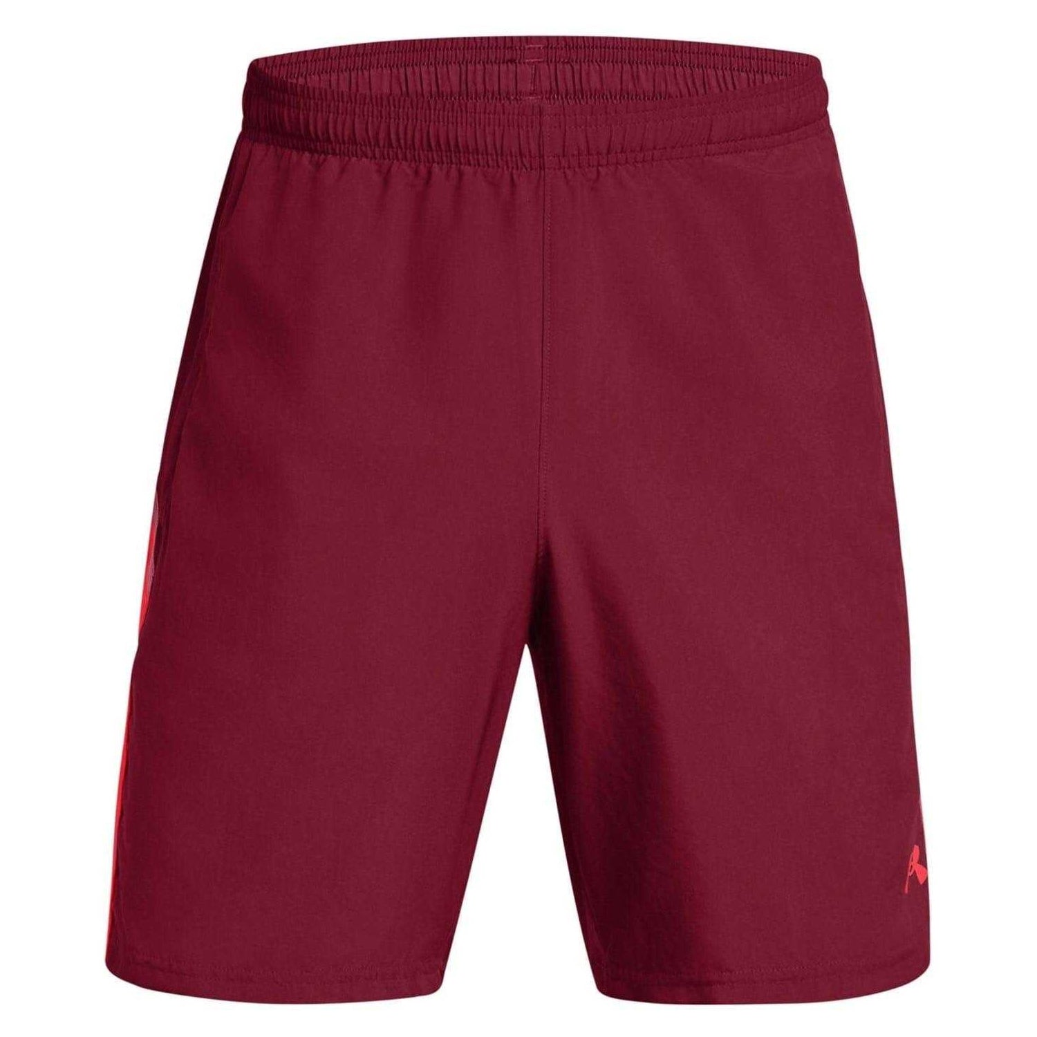 Red - Front - Under Armour Mens Woven Cargo Shorts