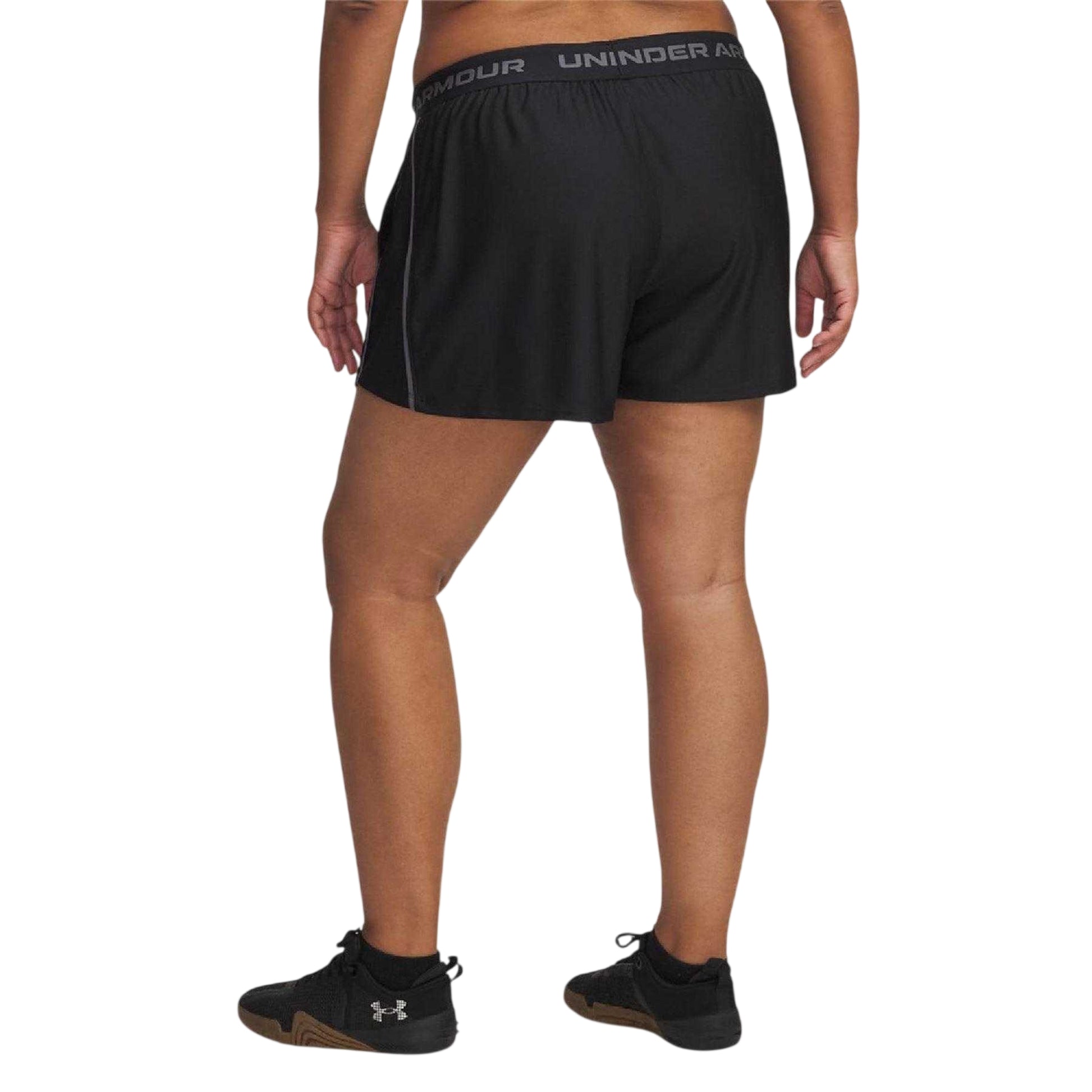 Black - Back - Under Armour Womens-Ladies Play Up Shorts