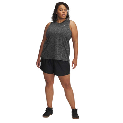 Black - Side - Under Armour Womens-Ladies Play Up Shorts