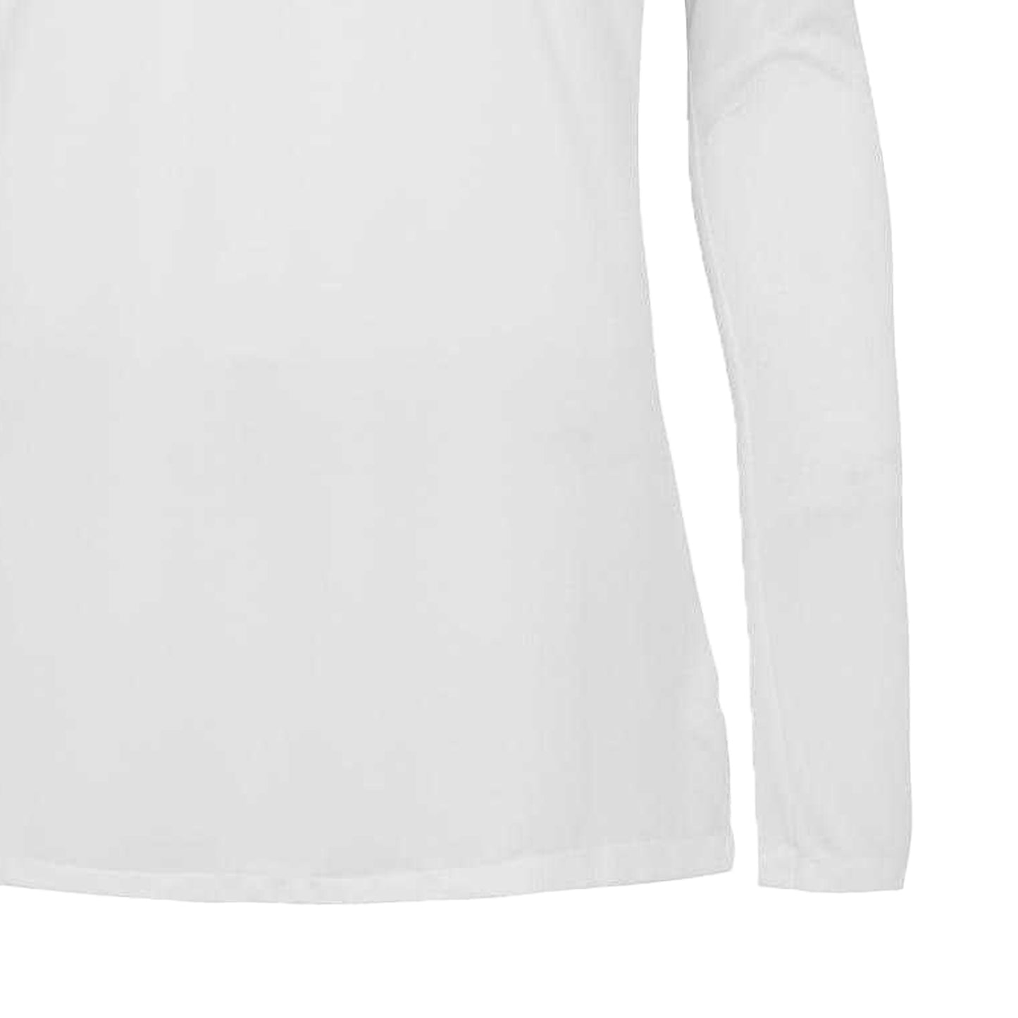White-Cool Grey - Side - Nike Womens-Ladies Crew Neck Slim Long-Sleeved Base Layer Top