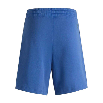 Medium Blue - Back - Hugo Mens Washed Elasticated Waist Relaxed Fit Sweat Shorts