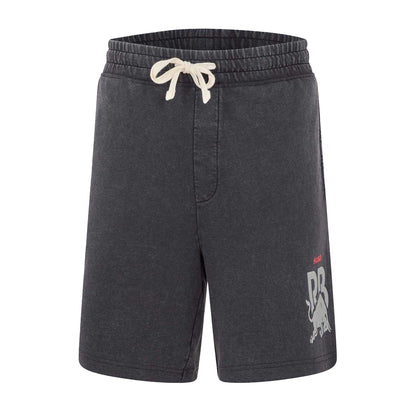 Black - Front - Hugo Mens Washed Elasticated Waist Relaxed Fit Sweat Shorts