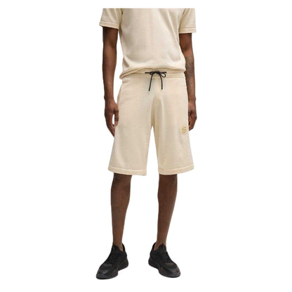 White - Front - Boss Mens Tolli Knitted Sweat Shorts