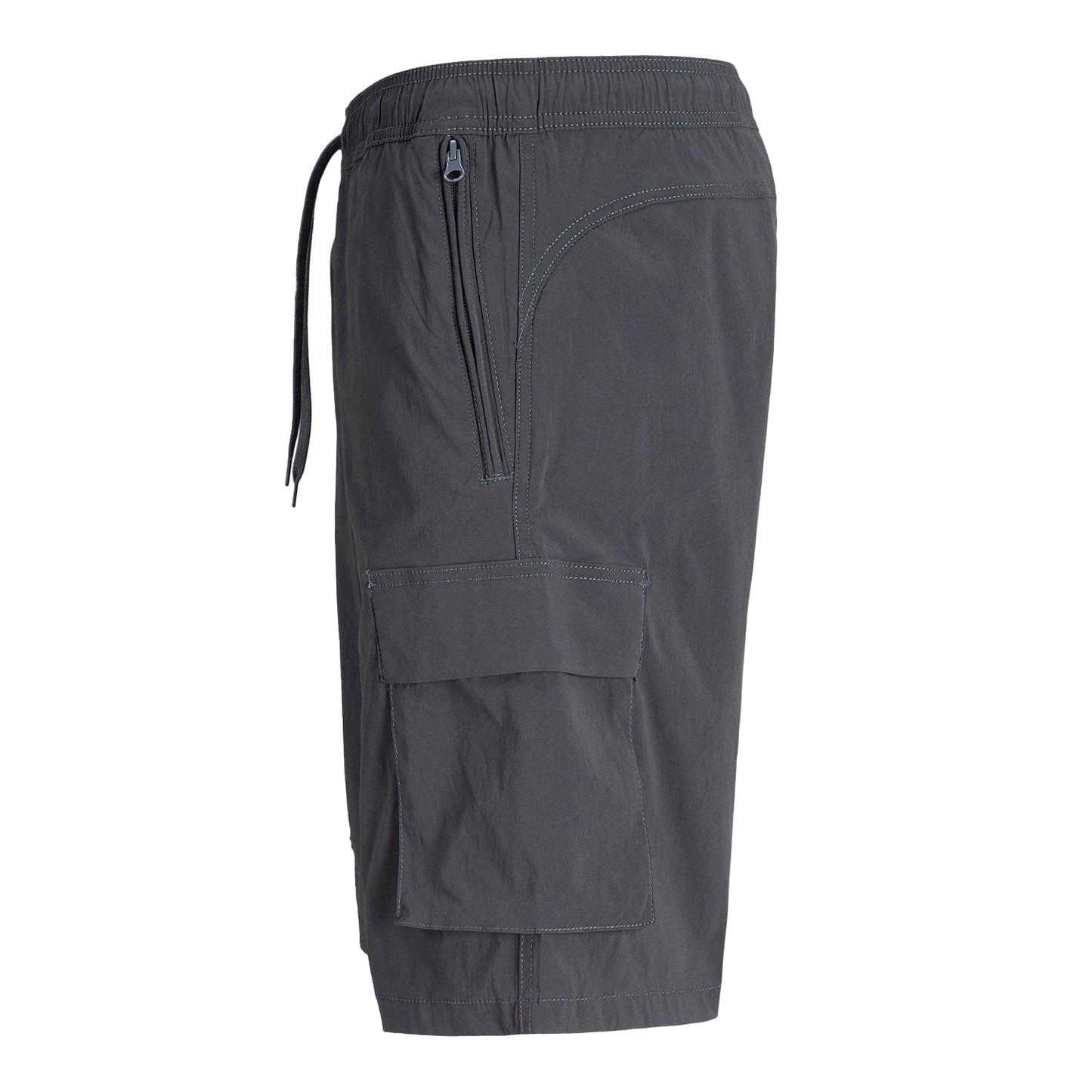 Asphalt - Side - Jack And Jones Mens Technical Cargo Shorts