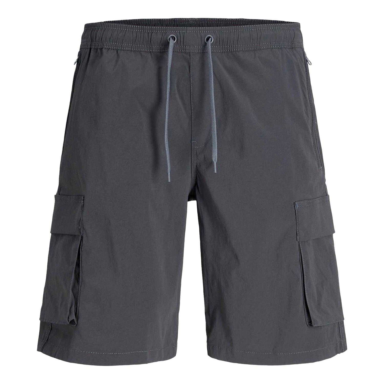 Asphalt - Front - Jack And Jones Mens Technical Cargo Shorts