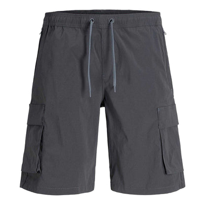 Asphalt - Front - Jack And Jones Mens Technical Cargo Shorts