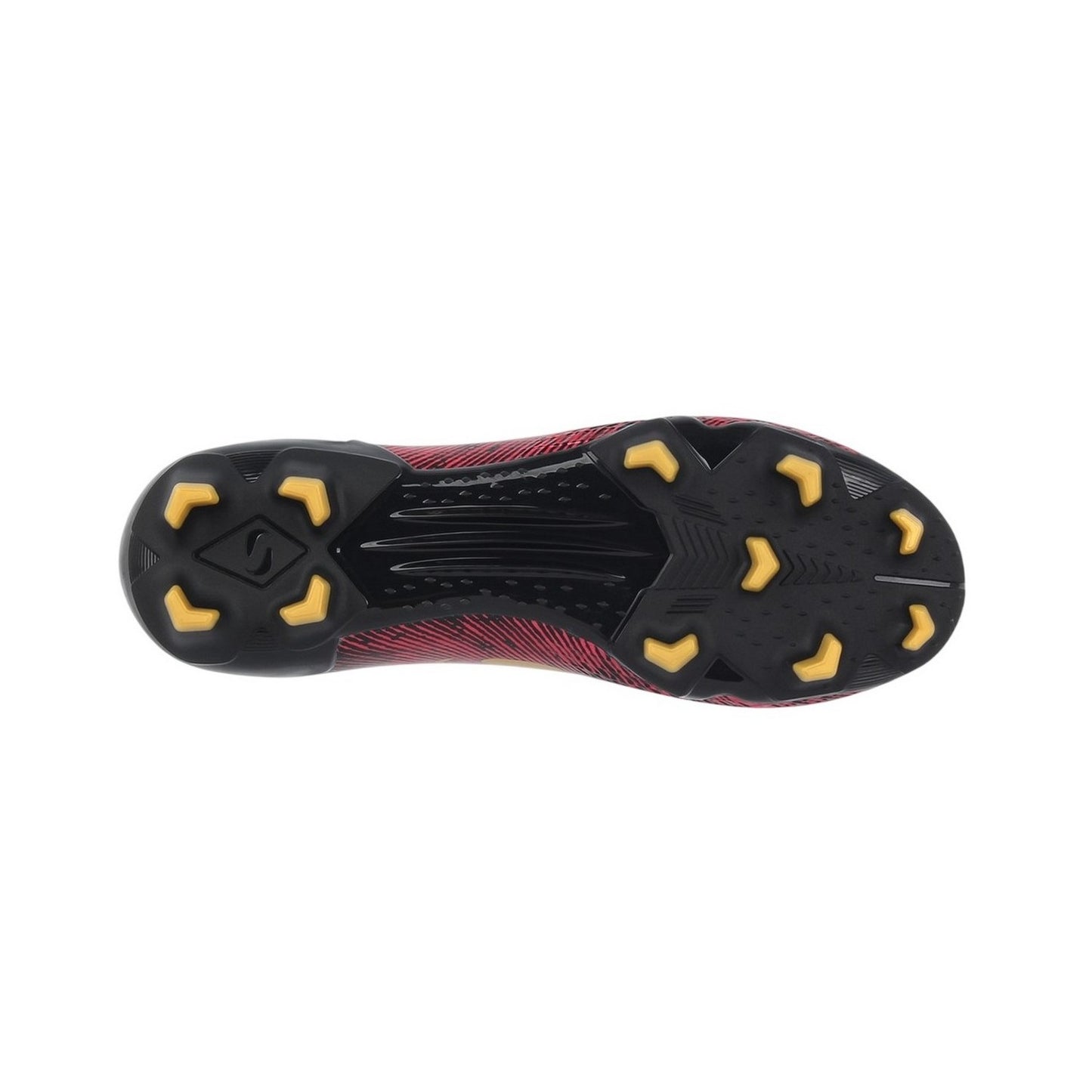 Red-Gold - Side - Sondico Childrens-Kids Blaze Iron Man Firm Ground Football Boots