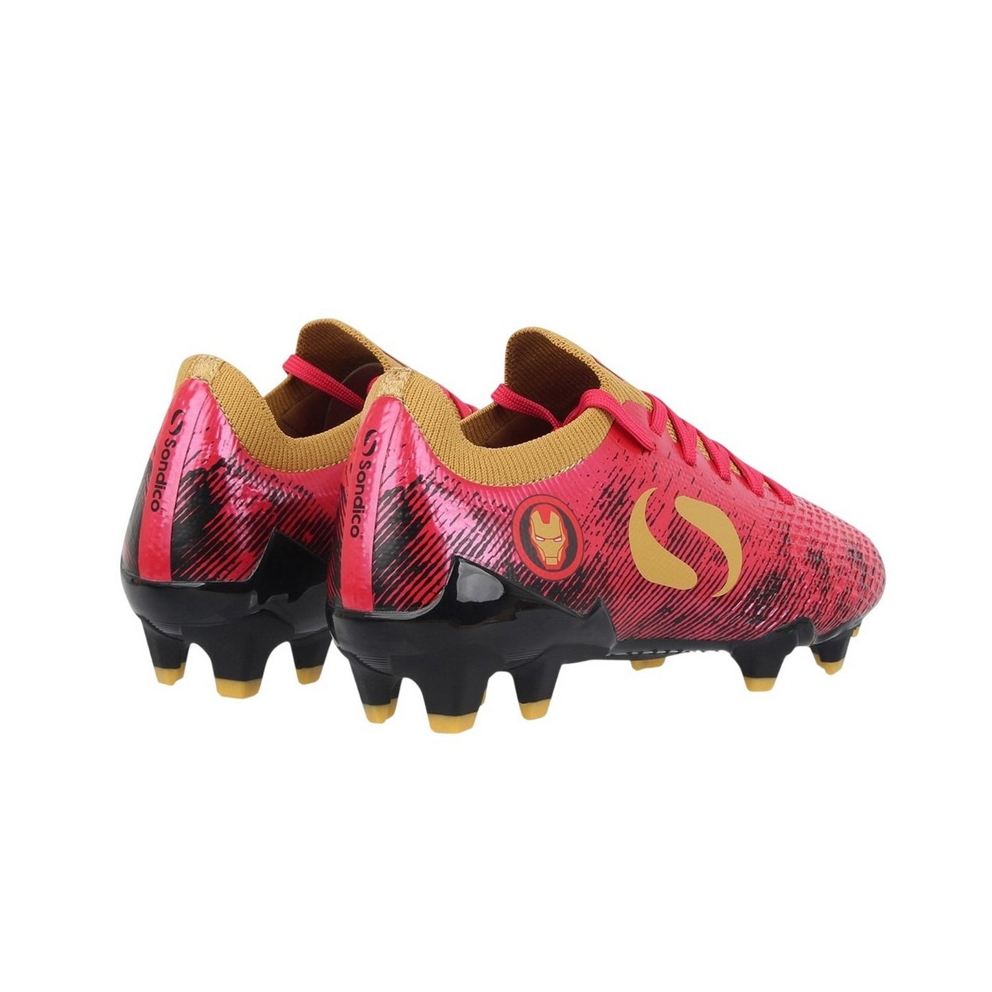 Red-Gold - Lifestyle - Sondico Childrens-Kids Blaze Iron Man Firm Ground Football Boots